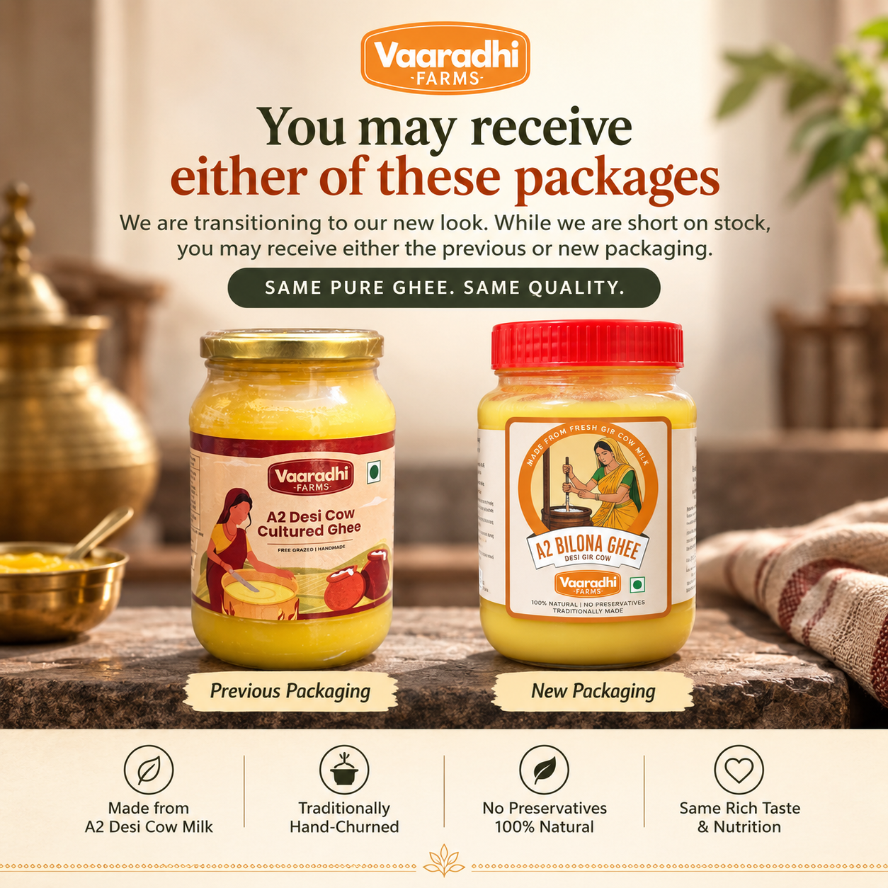 A2 Desi Cow Cultured Ghee